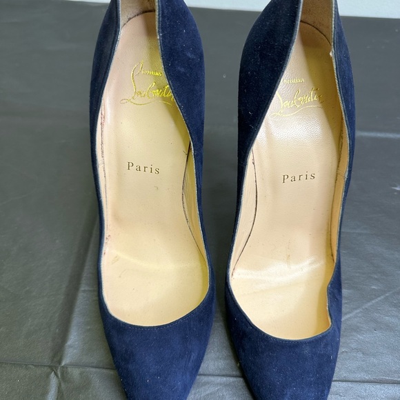 Christian Louboutin Suede So Kate 120 Navy Size 38. - Picture 3 of 6